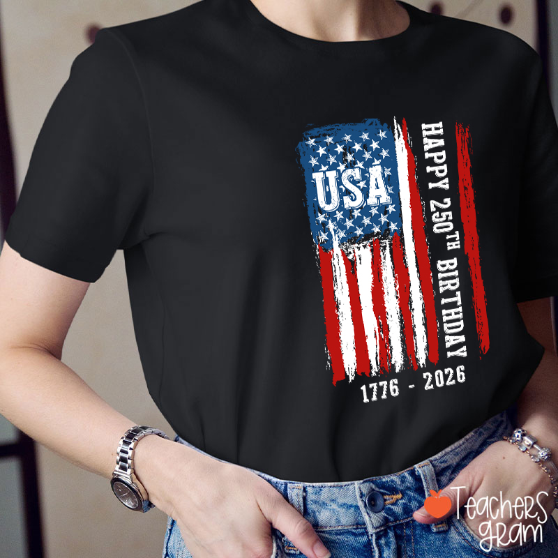 America Independence Day 1776-2026 Patriotic Teacher T-Shirt
