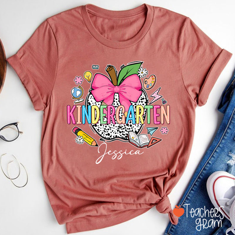 Personalized Name And Grade Back To School Teacher T-Shirt