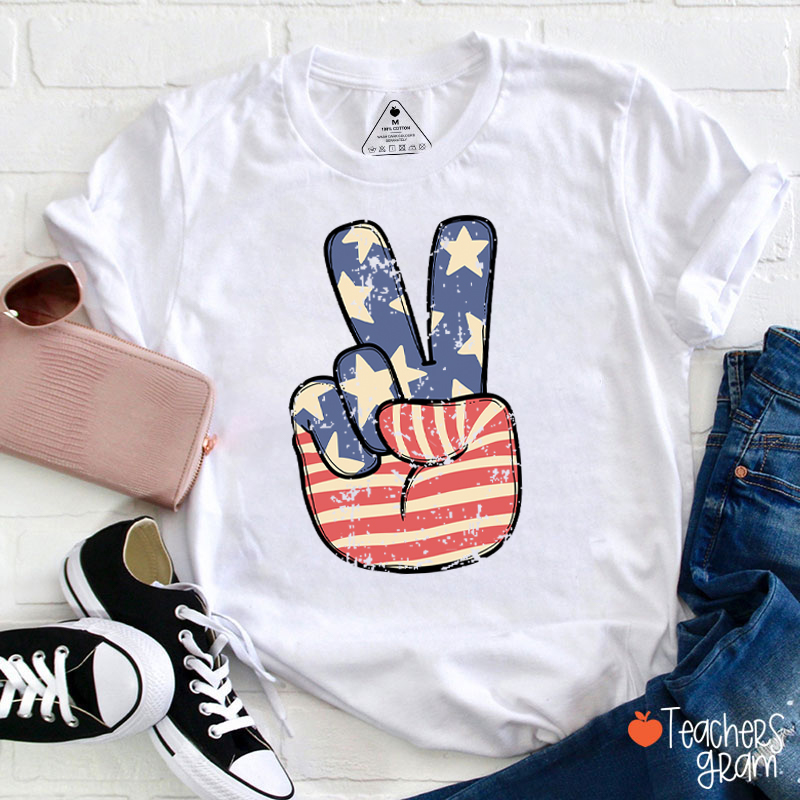 America Peace Teacher T-Shirt