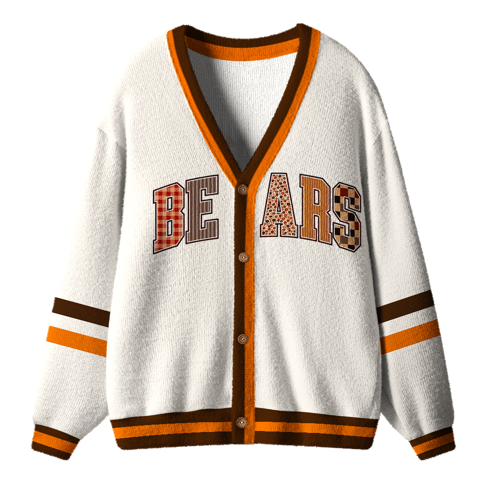 Personalized School Name Number Mascot Teacher Ugly Cardigan Sweater