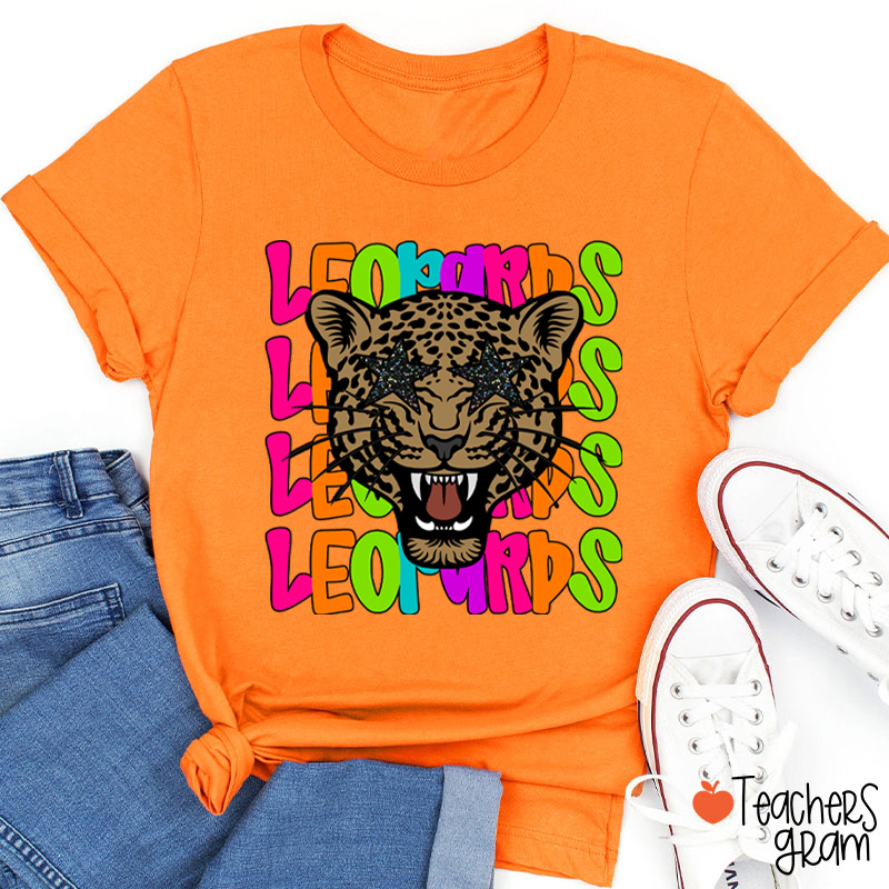 Personalized Mascot Star Glasses Teacher T-Shirt