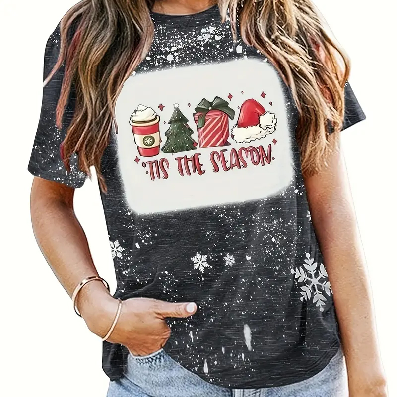 Tis The Season Teacher Printed T-Shirt