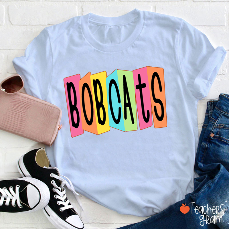 Personalized Mascot Or Grade Retro Colorful Billboard Teacher T-Shirt