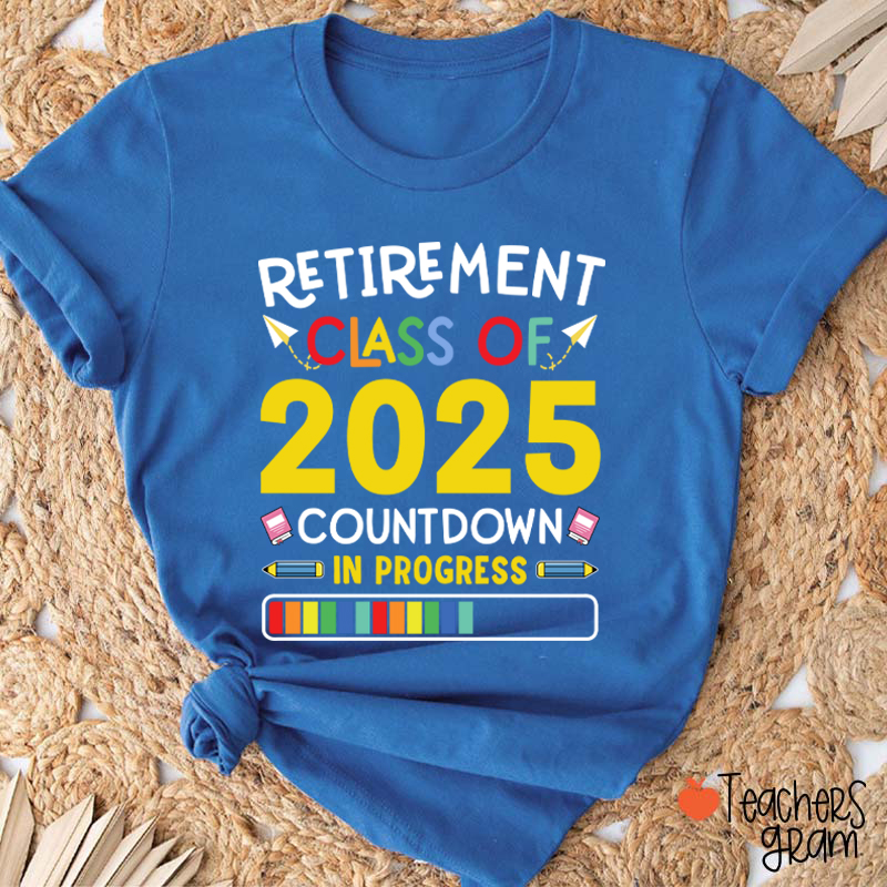 Personalized Countdown On Progress Retirement Teacher T-Shirt