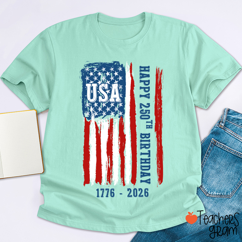 America Independence Day 1776-2026 Patriotic Teacher T-Shirt