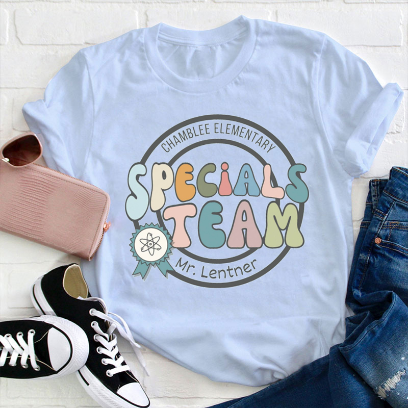 Personalized Specials Team Teacher T-Shirt