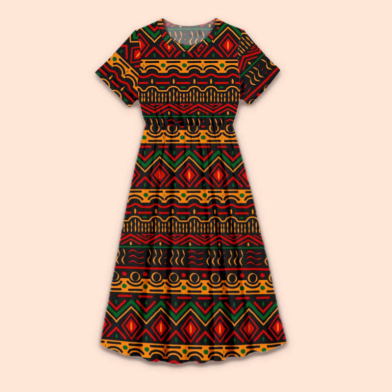 African Print Black History Teacher Printed One Piece Dress