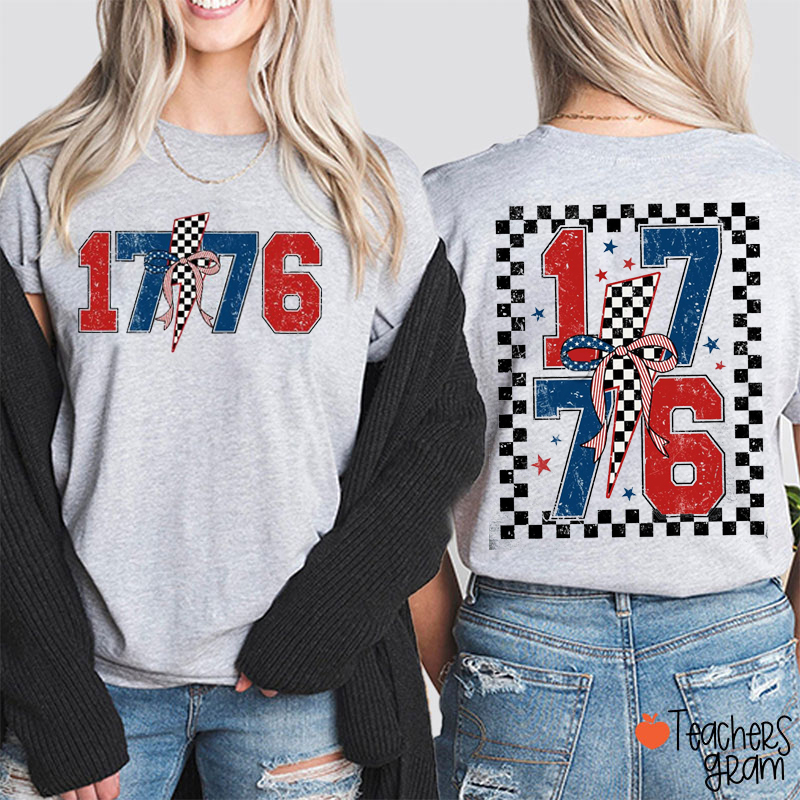American 1776 Teacher Two Sided T-Shirt
