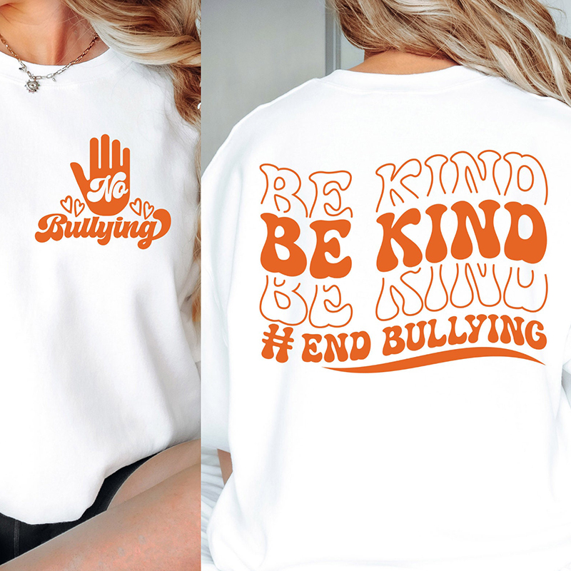 End Bullying Be Kind Teacher Two Sided T-Shirt