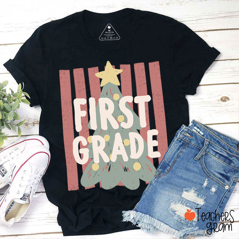 Personalized Jolly Grade Tree Gang Teacher T-Shirt