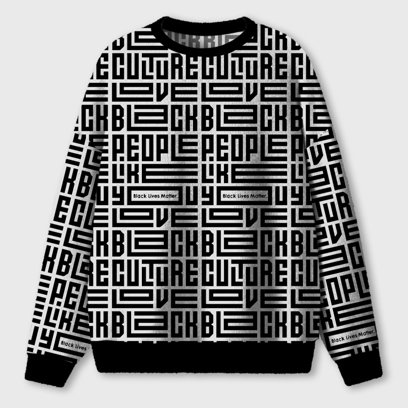 Black Lives Matter Teacher Ugly Fluffy Sweatshirt