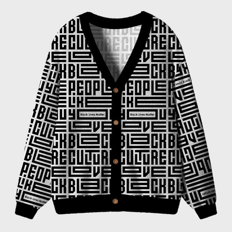 Black Lives Matter Teacher Ugly Cardigan Sweaters