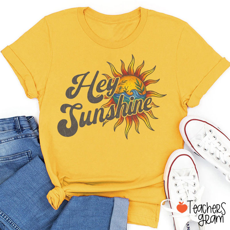 Boho Hey Sunshine Teacher T-Shirt