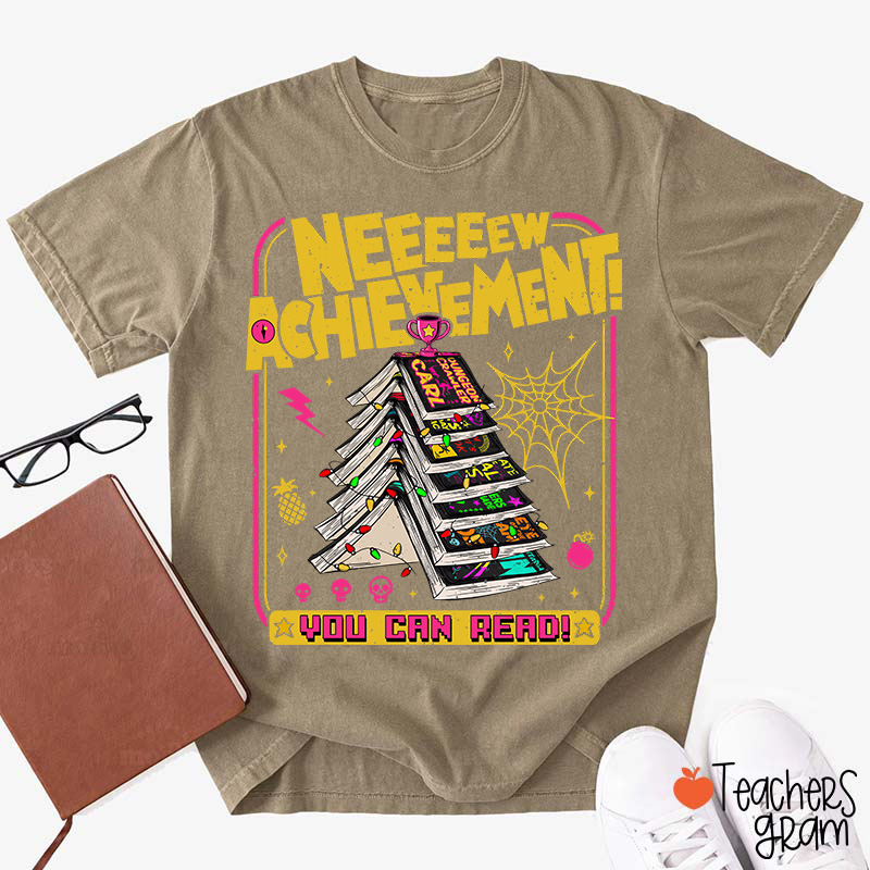 You Can Read Book Tree New Achievement Teacher T-Shirt