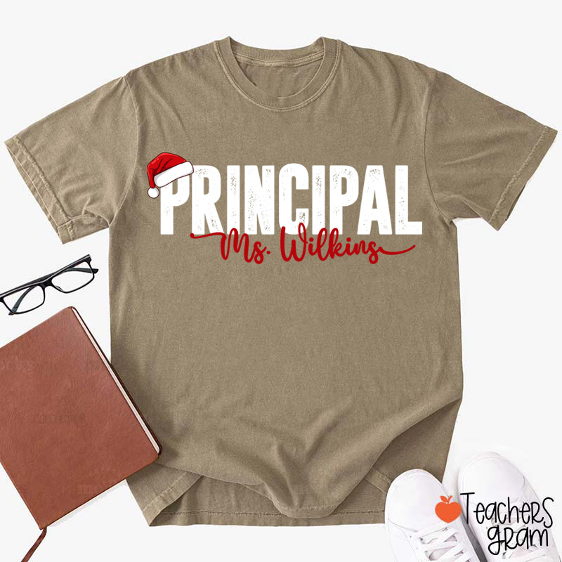 Personalized School Staff Christmas Teacher T-Shirt