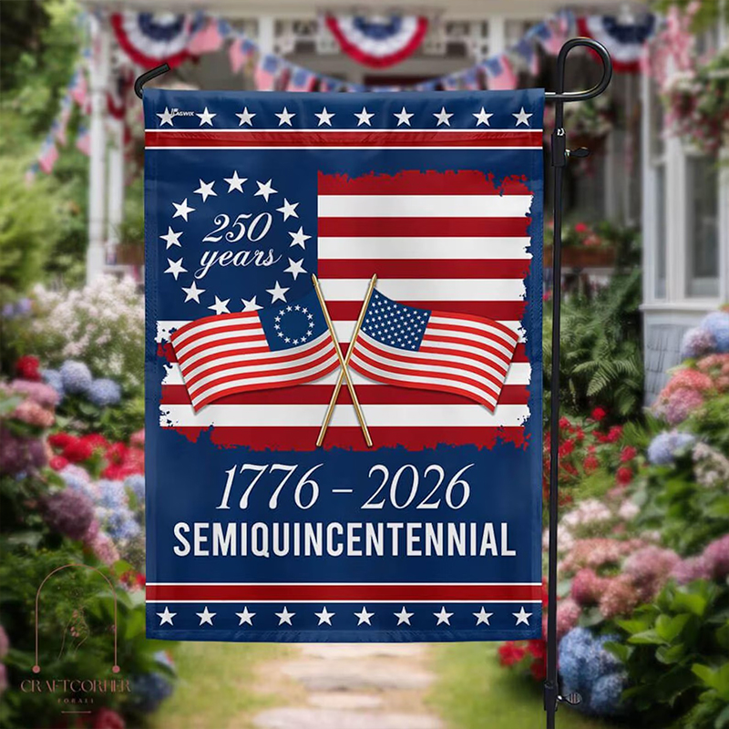 Celebrate 250th Anniversary Teacher Garden Flag