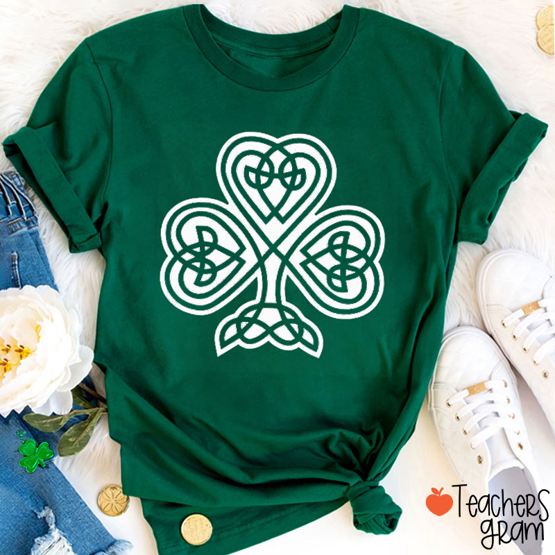 Celtic Shamrock St Patrick's Day Teacher T-Shirt