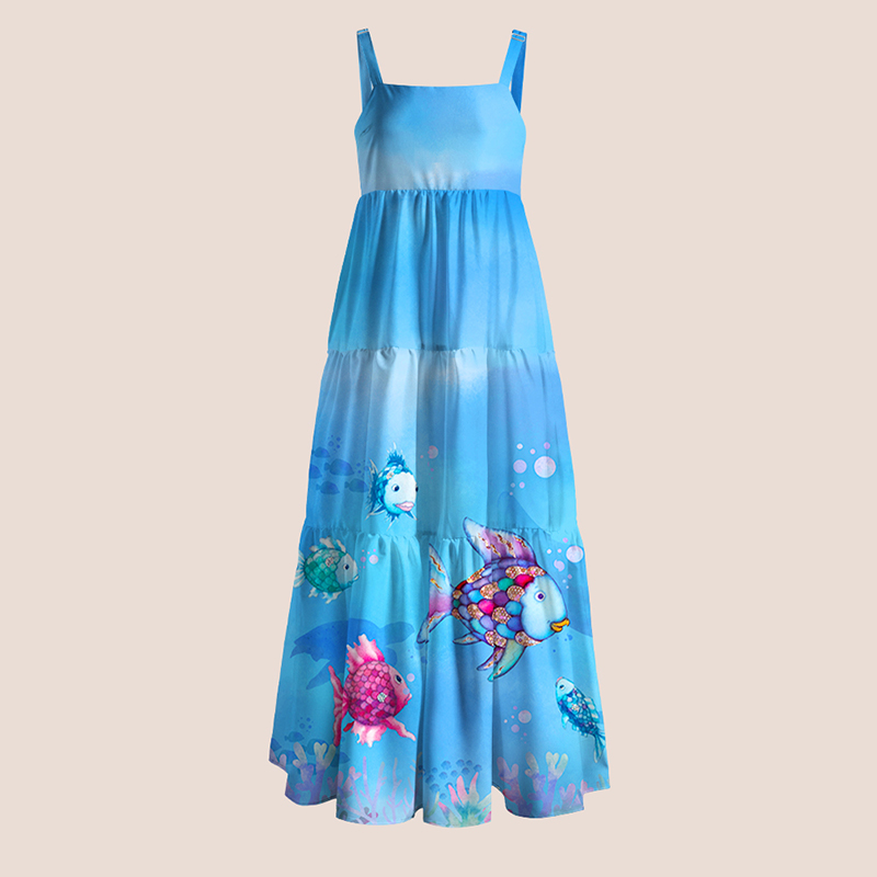 Colorful Fish Teacher Slip Dress