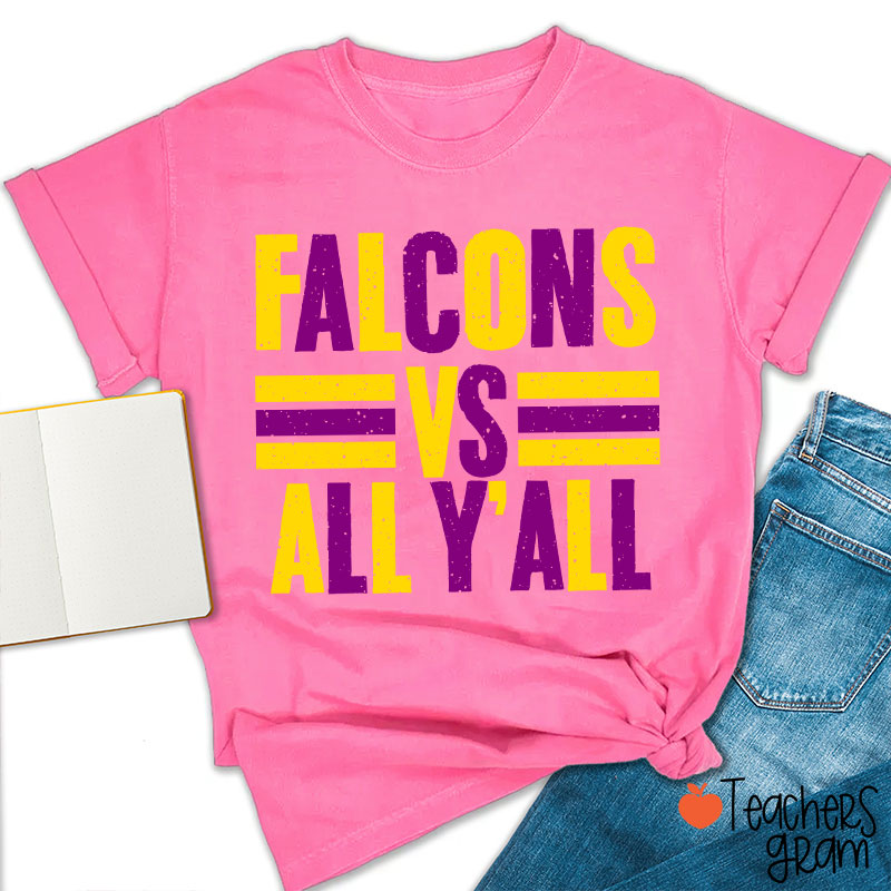 Personalized Mascot All Y'all School Spirit Teacher T-Shirt