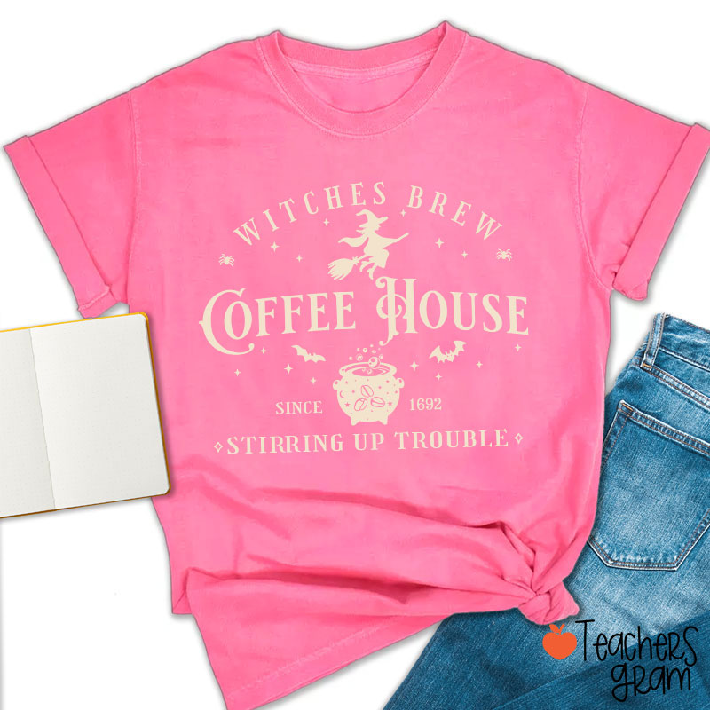 Witches Brew Coffee House Teacher T-Shirt