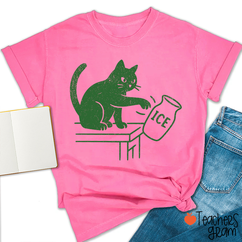 Abolish ICE Funny Cat Political Teacher T-Shirt