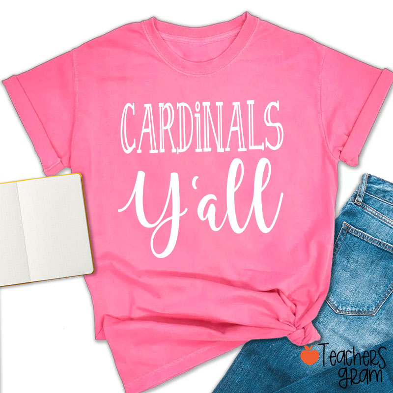 Personalized Mascot Y'all School Spirit Teacher T-Shirt