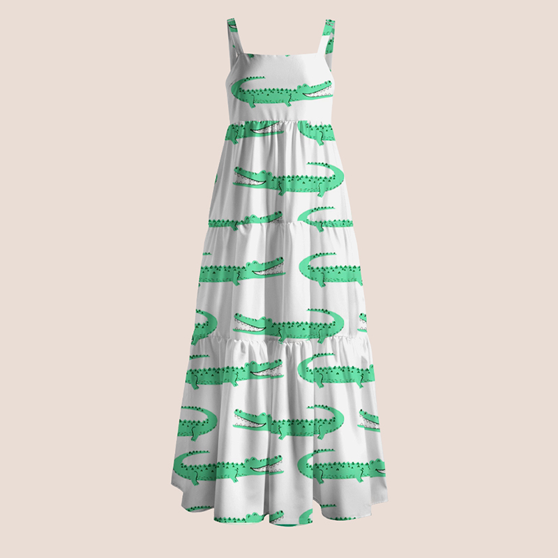 Cute Gator Teacher Slip Dress
