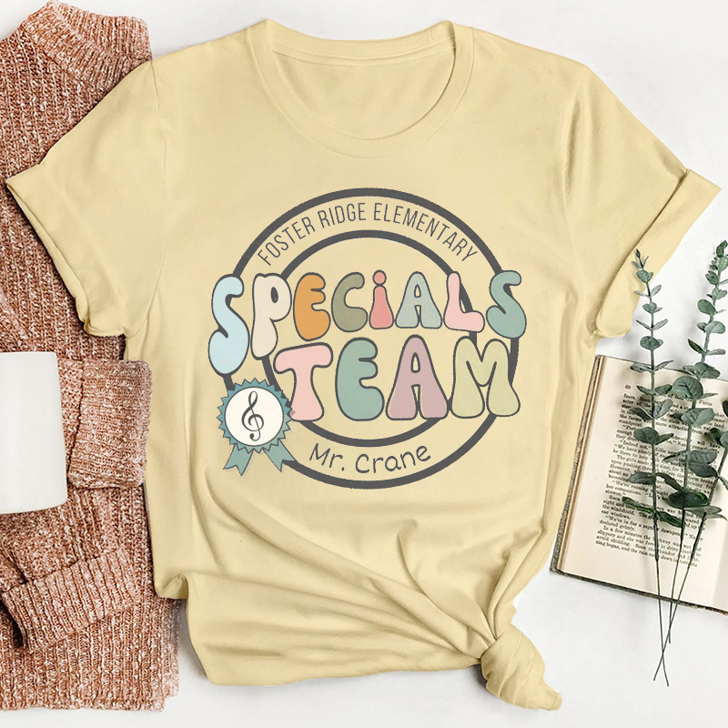 Personalized Specials Team Teacher T-Shirt