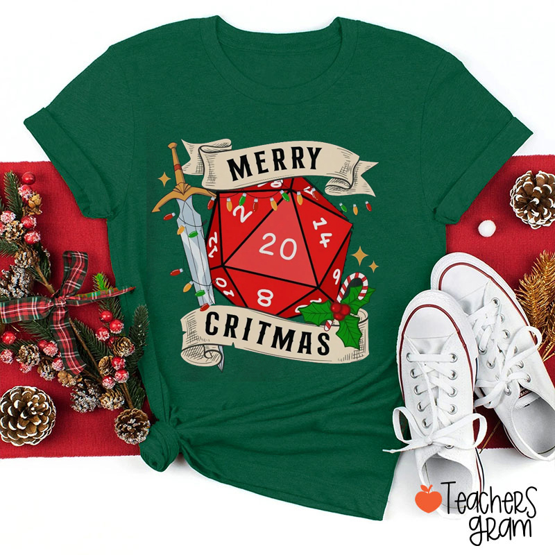 DND Christmas Teacher T-Shirt