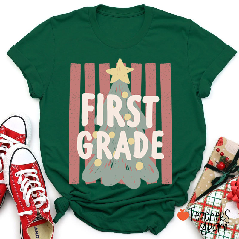 Personalized Jolly Grade Tree Gang Teacher T-Shirt
