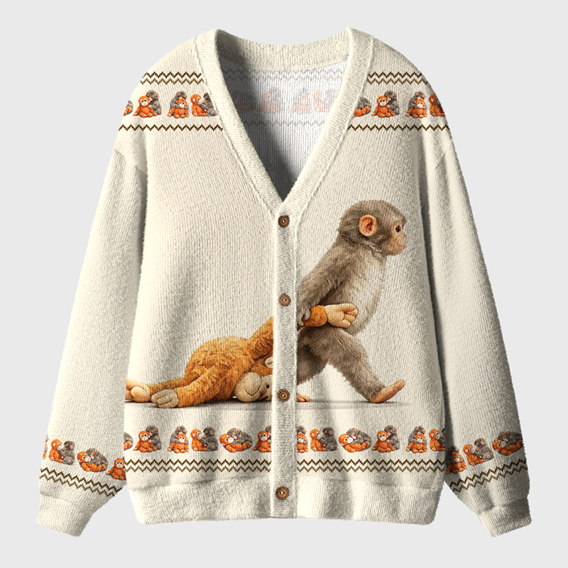 Dear Punch Plush Teacher Ugly Cardigan Sweaters