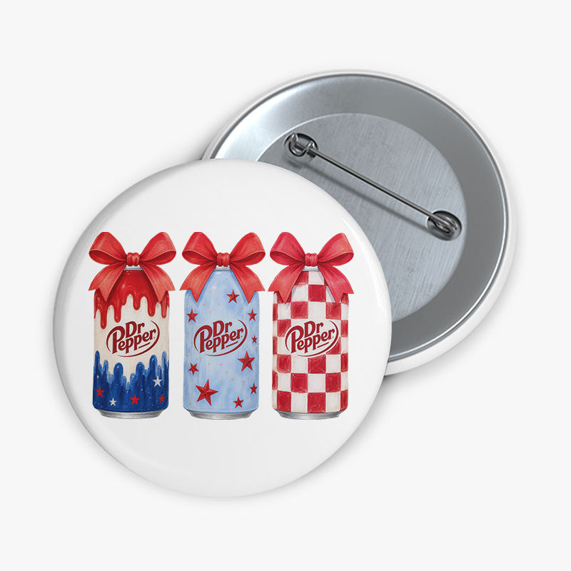 Dr Pepper Patriotic Teacher Pinback Button