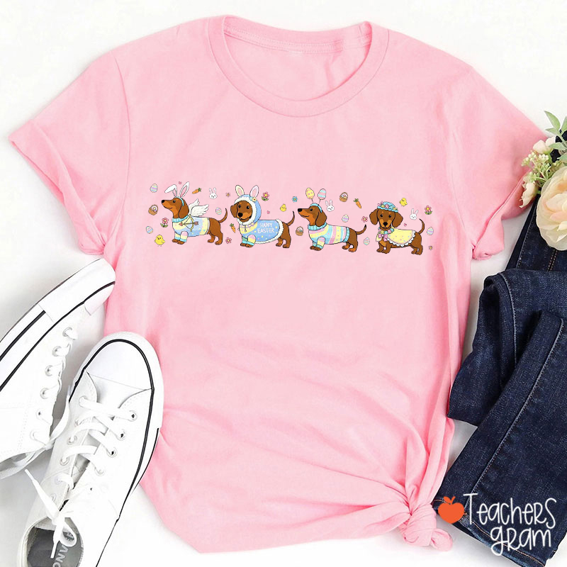 Easter Dachshund Teacher T-Shirt