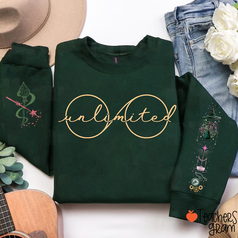 Elphaba's Glasses Unlimited Musical Theatre Teacher Sleeve Print Sweatshirt