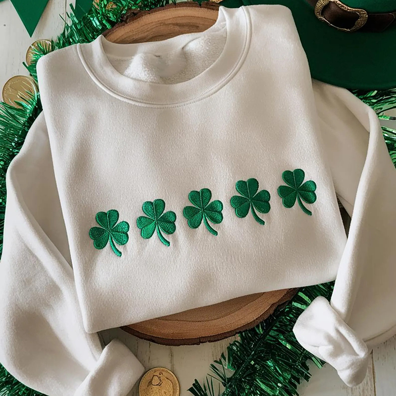 Embroidered St. Patrick's Day Teacher Sweatshirt