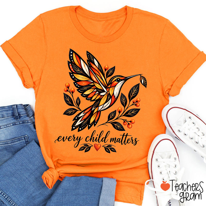 Every Child Matters Hummingbird Teacher T-Shirt