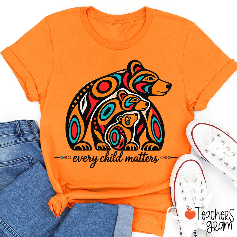 Every Child Matters Native Bear Teacher T-Shirt