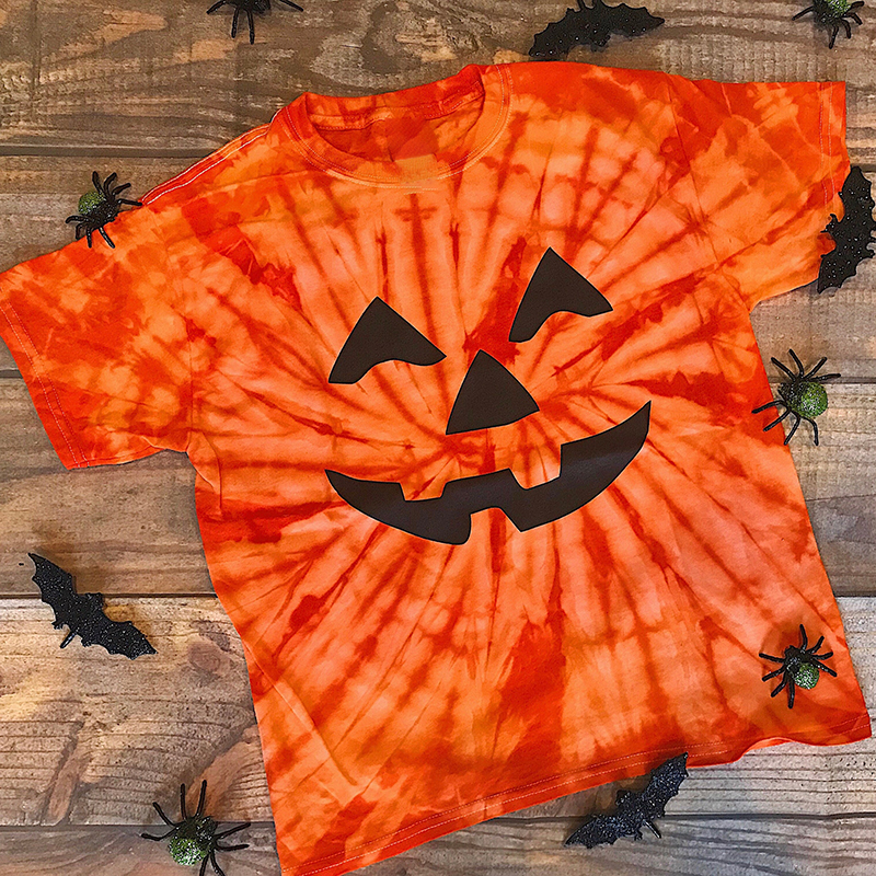 Evil Smiley Face Halloween Teacher Printed T-Shirt