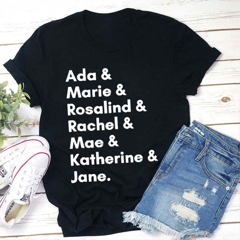 Famous Women In Science And Math Stem Teacher T-Shirt