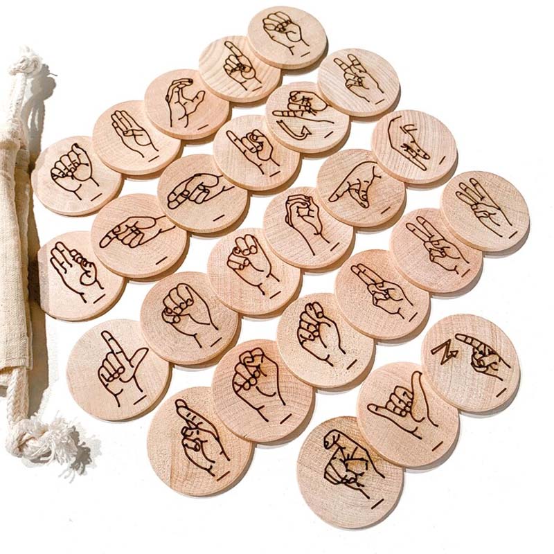 Sign Language Alphabet Wood Learning Materials SaleTeachersgram