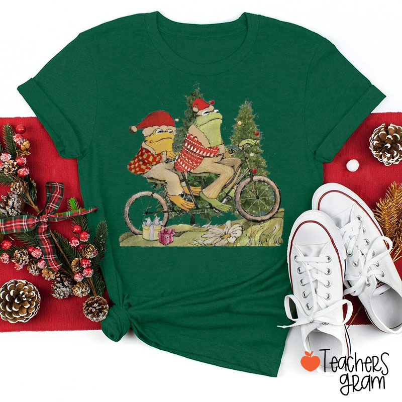 Frog And Toad Book Christmas Teacher T-Shirt