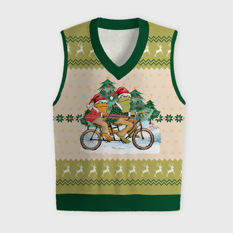 Frog's Christmas Trip Teache Ugly Christmas Vest