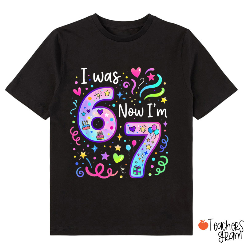 Funny Meme Six Seven 7th Birthday Class T-Shirt