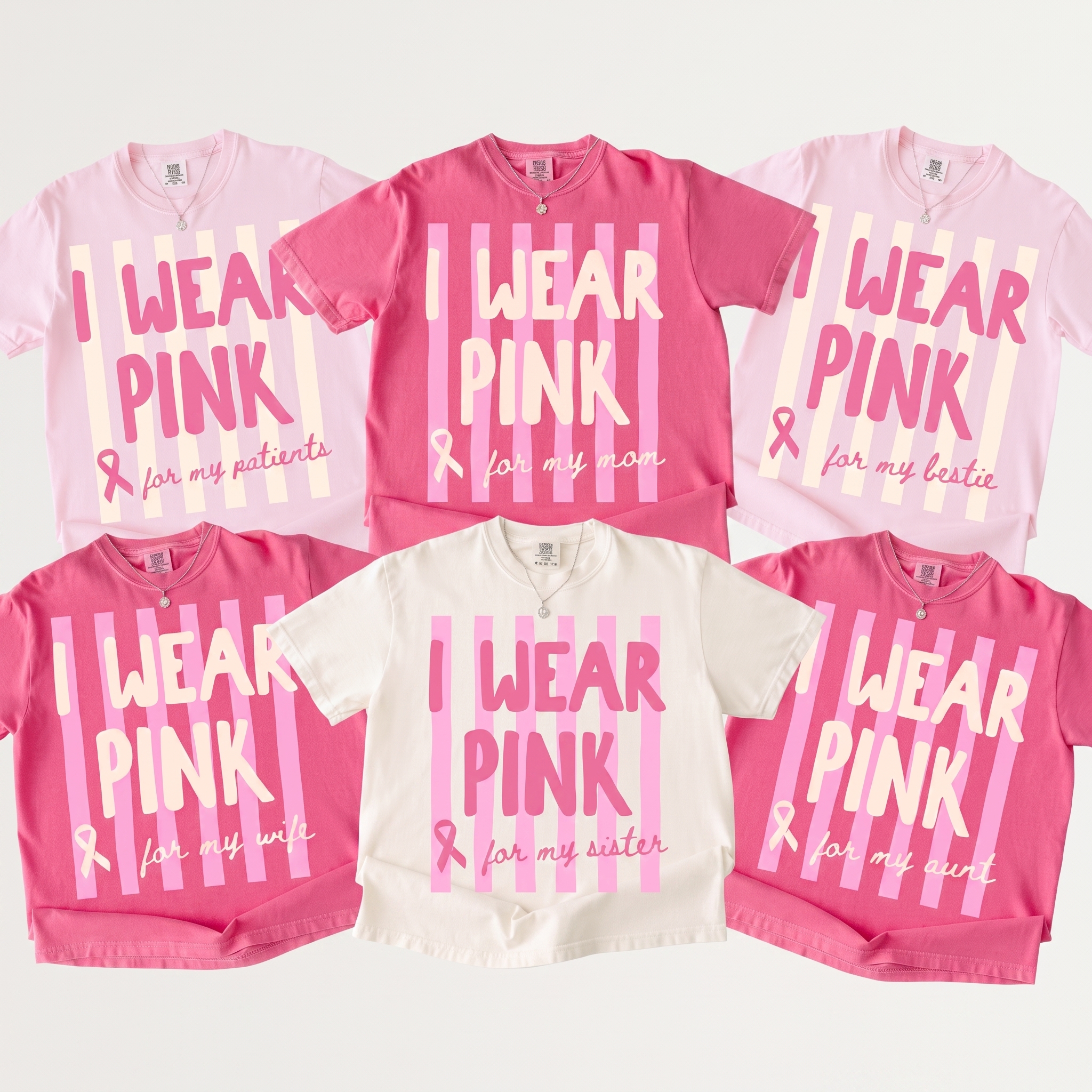 Personalized I Wear Pink For My Pink Ribbon Teacher T-Shirt