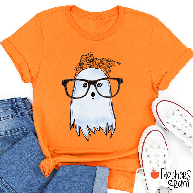 Ghost Dog Halloween Teacher T-Shirt