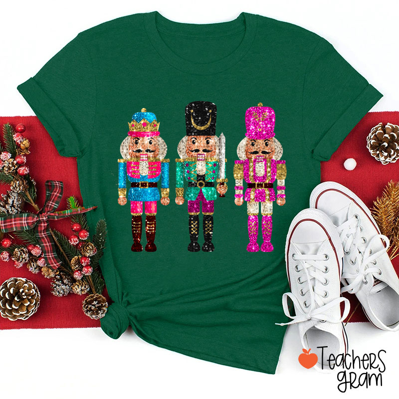 Glitter Christmas Ballet Teacher T-Shirt