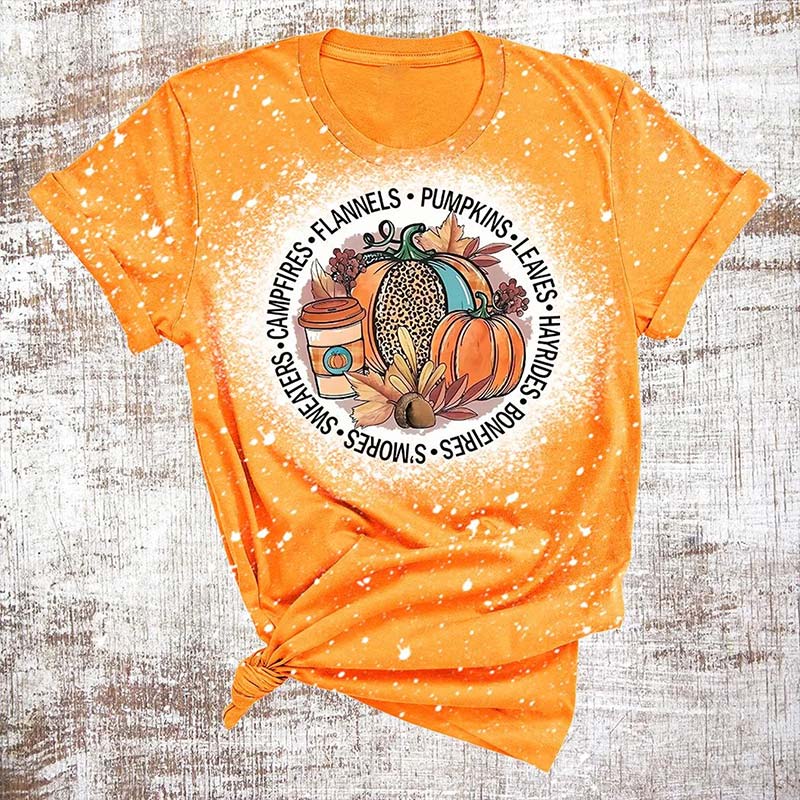 Happy Fall Y'all Pumpkin Teacher Printed T-Shirt