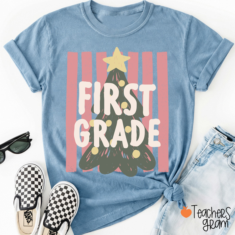 Personalized Jolly Grade Tree Gang Teacher T-Shirt