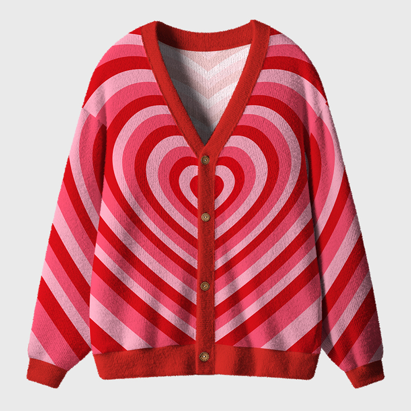 Heart Valentine Teacher Ugly Cardigan Sweaters