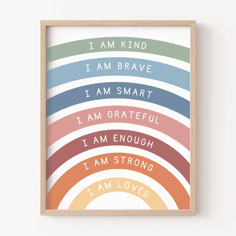 I Am Kind I Am Enough Teacher Wall Art